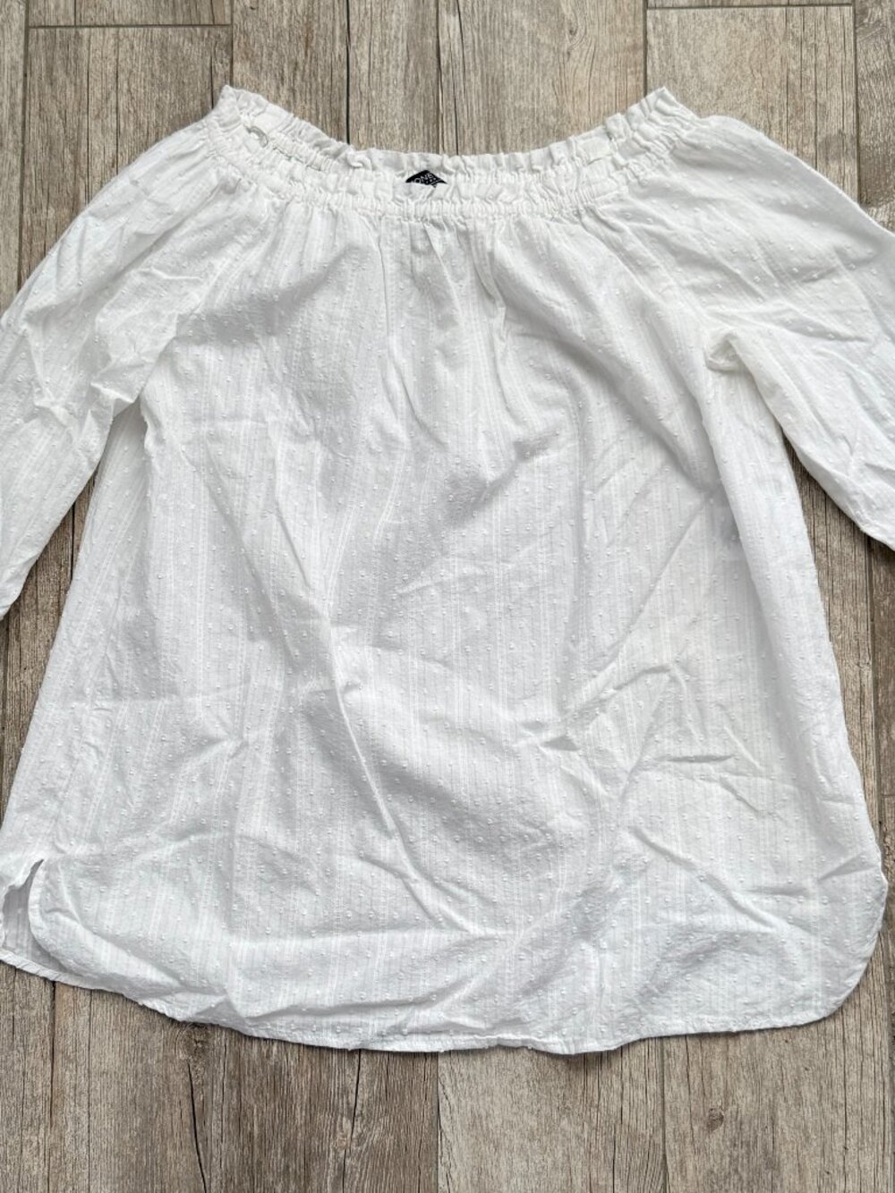Jones New York Cottagecore White Peasant Blouse | Size M